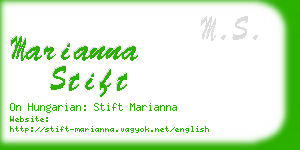 marianna stift business card